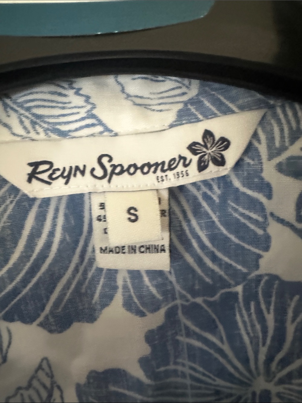 reyn spooner White and Blue Floral Tie-Waist Midi Dress - Picture 3 of 5